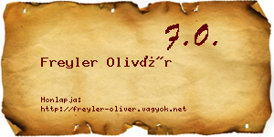 Freyler Olivér névjegykártya